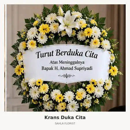 Krans Bunga Duka Pulomas