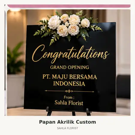 Papan Bunga Akrilik Pulomas